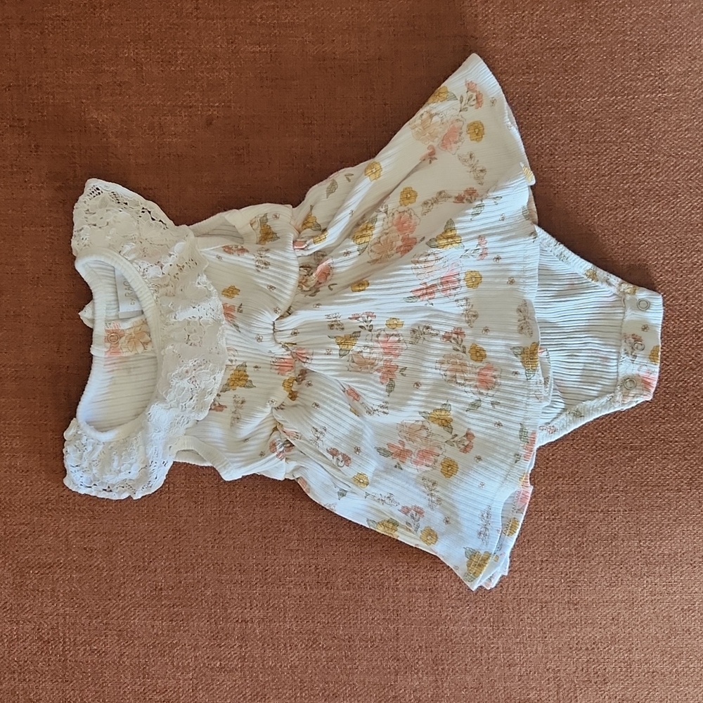 Lace and Cotton onesie